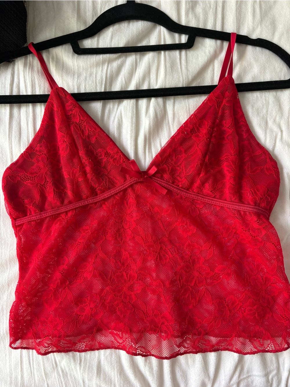 Red Lace tank top
